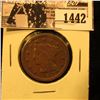 Image 1 : 1442 . 1847 U.S. Large Cent, Very Good.