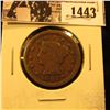 Image 1 : 1443 . 1847 U.S. Large Cent, Very Good.