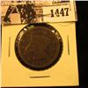 Image 1 : 1447 . 1847 U.S. Large Cent, Very Good.