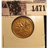 Image 1 : 1471 . 1947 Maple Leaf Canada Cent, Brown AU.