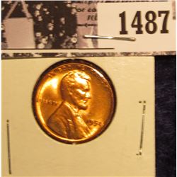 1487 . 1954 P Lincoln Cent, Red BU.