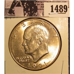 1489 . 1971 D Eisenhower Dollar, Brilliant Uncirculated.