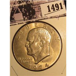 1491 . 1974 D Eisenhower Dollar, Brilliant Uncirculated.