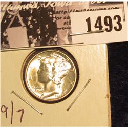 1493 . 1944 P Mercury Silver Dime, Flashy Gem BU.