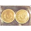 Image 2 : 1503 . 1884 & 1907 U.S. Liberty “V” Nickels, Good.