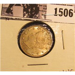 1506 . 1883 No Cents U.S. Liberty “V” Nickel. Uncirculated.