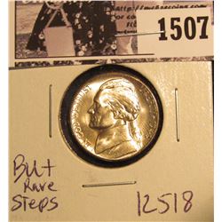 1507 . 1943 S Jefferson Nickel, Brilliant Uncirculated with steps.