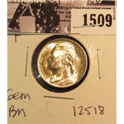 1509 . 1945 P Jefferson Nickel, Brilliant Uncirculated.