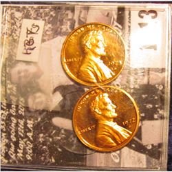 1513 . 1972 S & 1973 S Gem Cameo Proof Lincoln Cents.