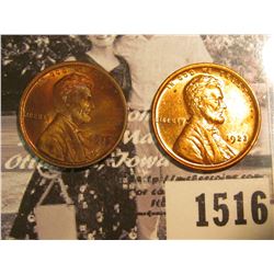 1516 . 1919 P & 1923 P Lincoln Cents, Red to Red-Brown Uncirculated.