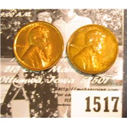 1517 . 1930 D & S Lincoln Cents, Red to Red-Brown Uncirculated.