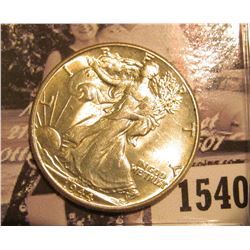 1540 . 1944 P Walking Liberty Half Dollar, Brilliant Uncirculated.