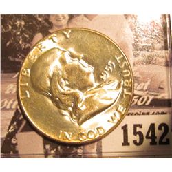 1542 . 1955 P Franklin Half Dollar, Brilliant Uncirculated.