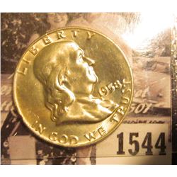 1544 . 1958 D Franklin Half Dollar, Brilliant Uncirculated.
