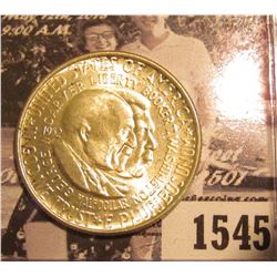 1545 . 1952 P Washington/Carver Commemorative Silver Half-Dollar, Brilliant Uncirculated.