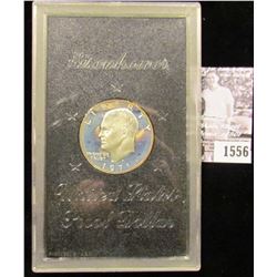 1556 . 1971 S Silver Proof Eisenhower Dollar in hard plastic case, no box.