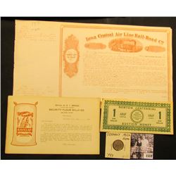 1559 . 1928 A German 50 Pfennig, Y43, AU; 1923 Advertising card “Office of S.I. Bragg District Sales