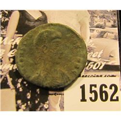 1562 . Emperor Constantius II,Roman Emperor from 337 to 361 AD. Copper follis. Reverse depicts soldi