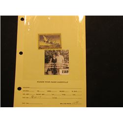 1569 . 1950 RW17 U.S. Department of the Interior Federal Migratory Waterfowl Stamp. Signed.