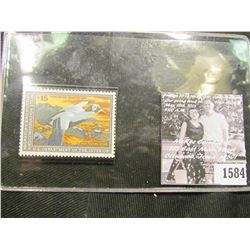 1584 . 1992 RW59 U.S. Department of the Interior Federal Migratory Waterfowl Stamp. Unused, not sign