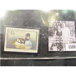 1589 . 1998 RW65 U.S. Department of the Interior Federal Migratory Waterfowl Stamp. Unused, not sign