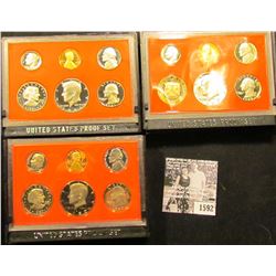 1592 . 1980 S, 81 S, & 82 S U.S. Proof Sets, Original as issued.