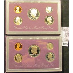 1596 . 1988 S & 89 S U.S. Proof Sets, Original as issued.