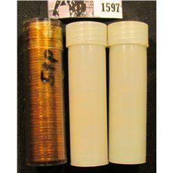 1597 . (40) 1950 D Cents EF-BU; (42) 1951 D Cents AU-BU; & a full roll of 1959 P Gem BU Lincoln Cent