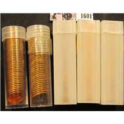 1601 . 1957 P & 58 D Partial Rolls of BU Lincoln Cents, all are about ¾ full; (2) 1958 P & (1)  Soli