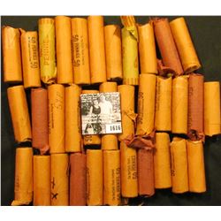 1616 . Large group of partial & full rolls Lincoln Cents, nearly all appear to be BU. They all appea