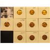 Image 1 : 1617 . 1937P, 45P, 51D, 52P, D, 54P, D, S, 55S & 57P Lincoln Cents all grading from Brown Unc to Sup