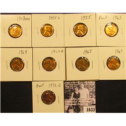 1633 . 1909P VDB, 55P, S, 63P (Proof), 64P, D, 65P, 67P, & 72S (Proof)  Lincoln Cents all grading fr