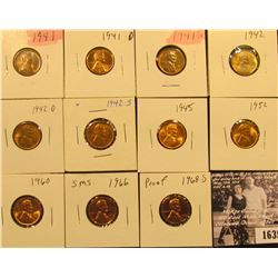 1635 . 1941P, D, S, 42P, D, S, 45P, 52P, 60P LD, 66P (SMS), & 68S (Proof) Lincoln Cents all grading 