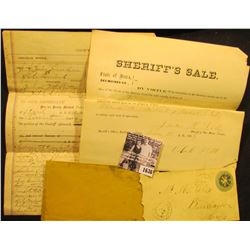 1636 . Sept. 20, 1880 Legal Notice Des Moines, Iowa; late 1800 era Prestamped George Washington 3c E