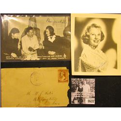 1637 . Postcard “Anna May Wong and Ella Raines of “Impact” Chatting with Chingwan Lee Technical Cons