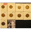 Image 1 : 1669 . 1937P, S, 39P, 40P, 42P, D, 44S, 45D, & 61P Lincoln Cents all grading from Brown Unc to Super