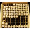 Image 2 : 1675 . (64) Full & partially full tubes of Lincoln Cents in a 50-Roll Stock box. Includes such dates