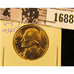 1688 . 1938 D Jefferson Nickel, Superb Gem BU with 4-5 steps.