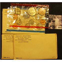1693 . (3) unopened 1968 Silver U.S. Mint Sets in unopened original envelopes.