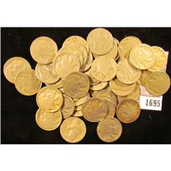 1695 . (44) Buffalo Nickels with dates.