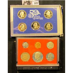 1697 . 1982 S Deep Mirror Cameo U.S. Proof Set with special Mint Medal. Original as issued; & 2003 S