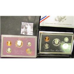 1704 . 1985 S Deep Mirror Cameo U.S. Proof Set & 1996 S U.S. Mint Premier Silver Proof Set. Both ori
