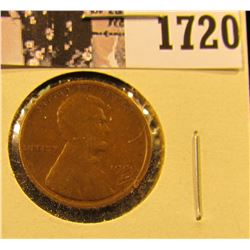 1720 . 1909 S Lincoln Cent, Key-date, VG, minor scratch.