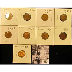 1734 . 1917D G, 19S VF, 34P VF, D Fine, 35P Fine, 37S MS62, 39P AU, D EF, & 40P Gem BU Lincoln Cents