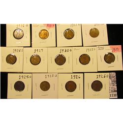 1738 . 1925D VG, S G+, 26P Fine, D Fine, 26S VG, 27P Fine, 35D Fine, S Good, 36D VG, 37P MS64, D EF,