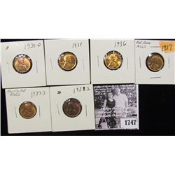 1747 . 1930D, 34P, 36P, 37P, S, & 39S Lincoln Cents grading Uncirculated to Gem BU.