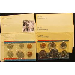 1772 . 1971, 72, 73, 74, 77, 78, & 79 U.S. Mint Sets. All original as issued. (total face value $22.