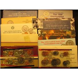 1778 . 1984, 86, 89, 90, 91, 92, 94, 95, 97, & 98 U.S. Mint Sets. All original as issued. (total fac