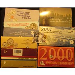 1779 . 1984, 90, 91, 94, 98, 2000, 2001, & 2007 U.S. Mint Sets. All original as issued. (total face 