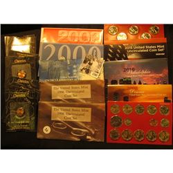 1782 . Empty envelope for 1996 U.S. Mint Set, 1996 U.S. Mint Set with no Dime; 1999 Philadelphia U.S